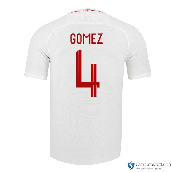 Camiseta Seleccion Inglaterra Primera equipo Gomez 2018 Blanco
